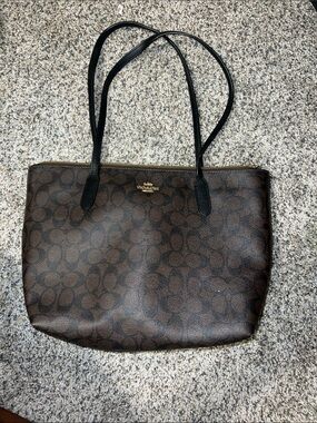 Coach Brown Signature Tote Bag